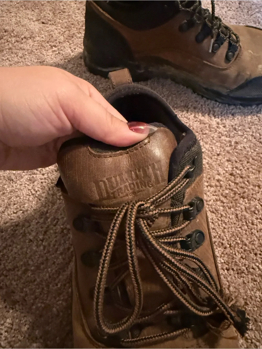 Duluth Trading Co Brown Leather Low-Cut Work Boots